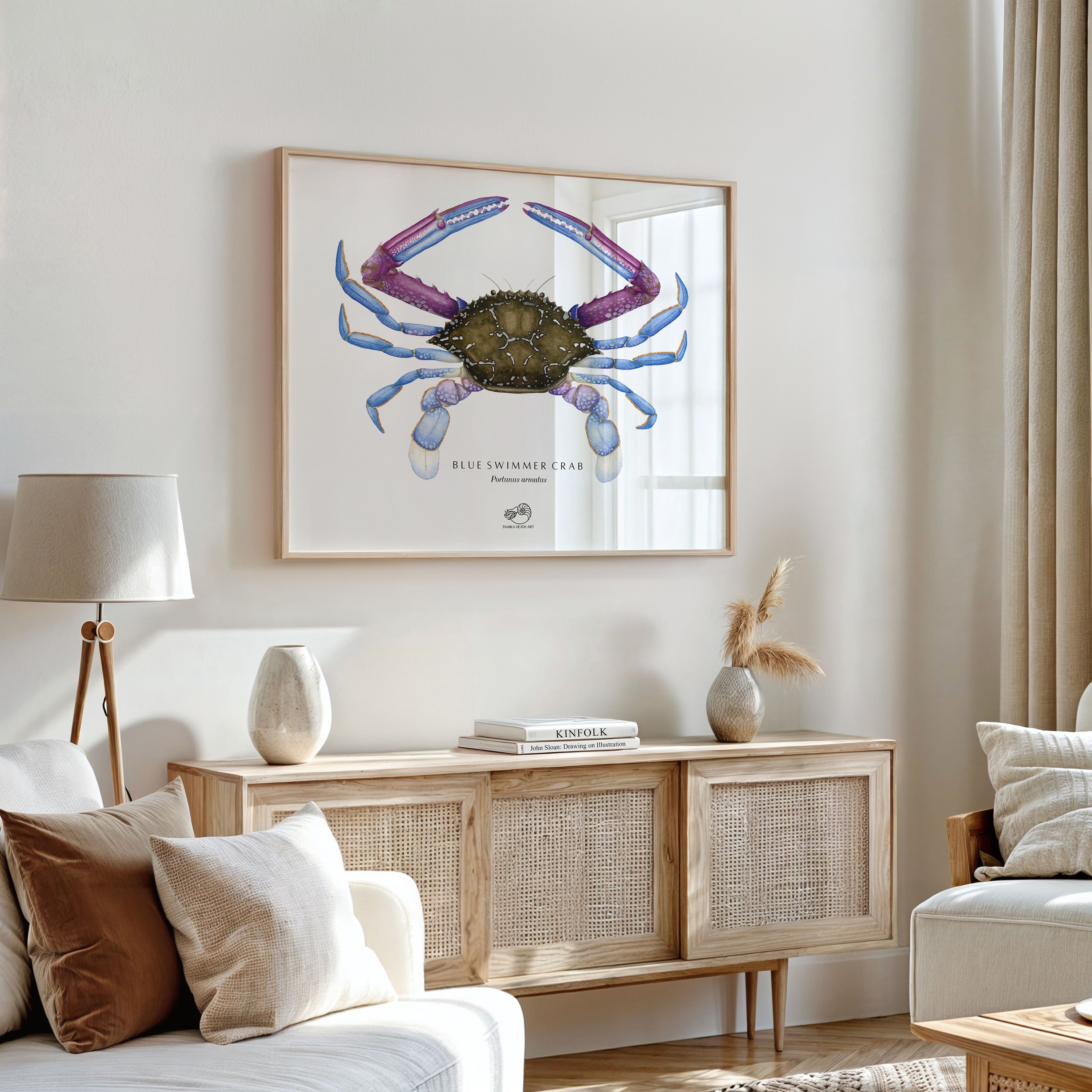 Blue Swimmer Crab Art Print