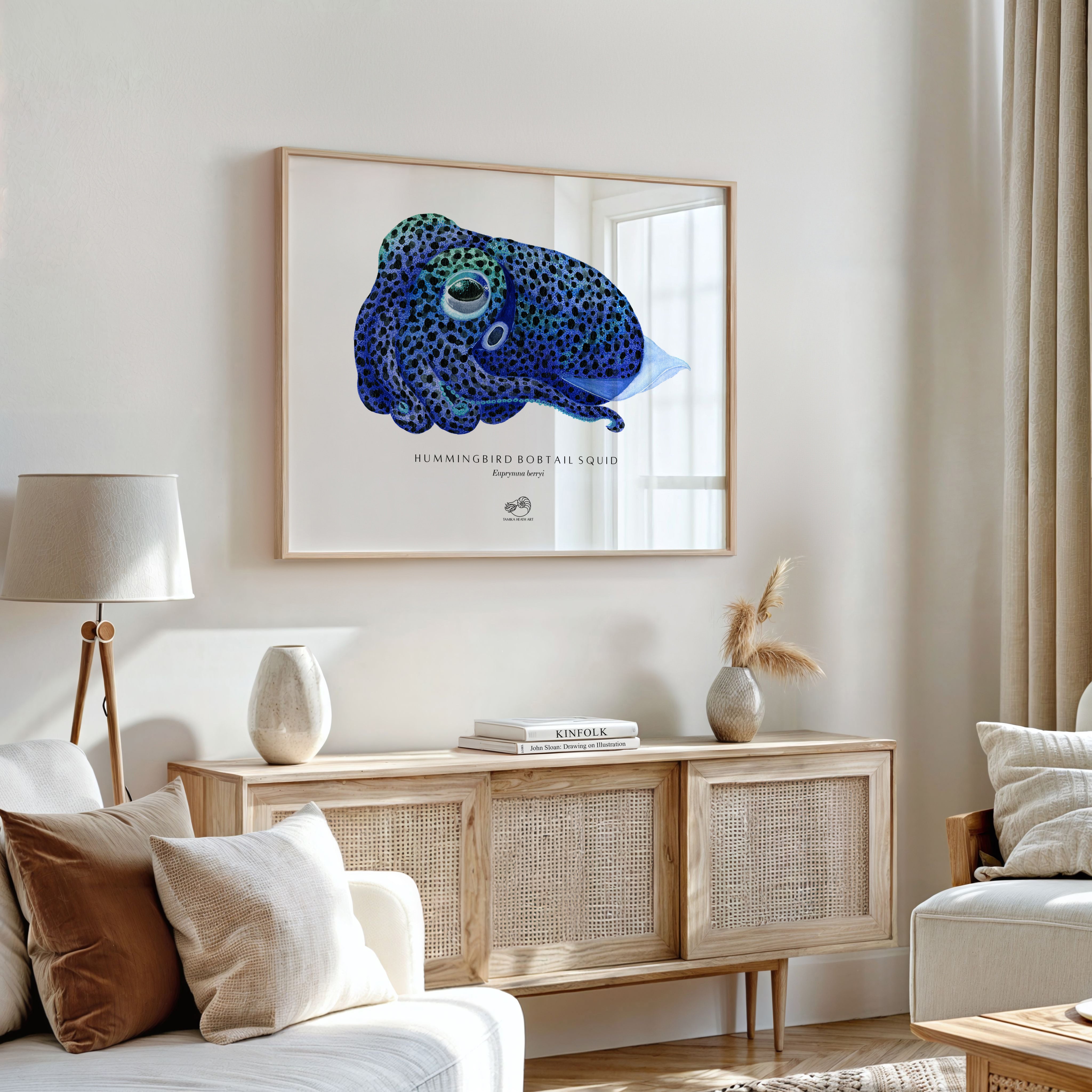 Hummingbird Bobtail Squid Art Print